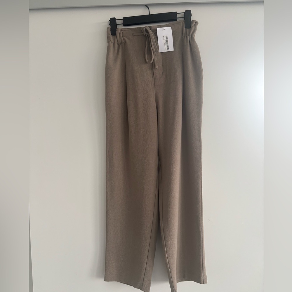 Women’s Wide-Leg Drawstring Pants - Taupe